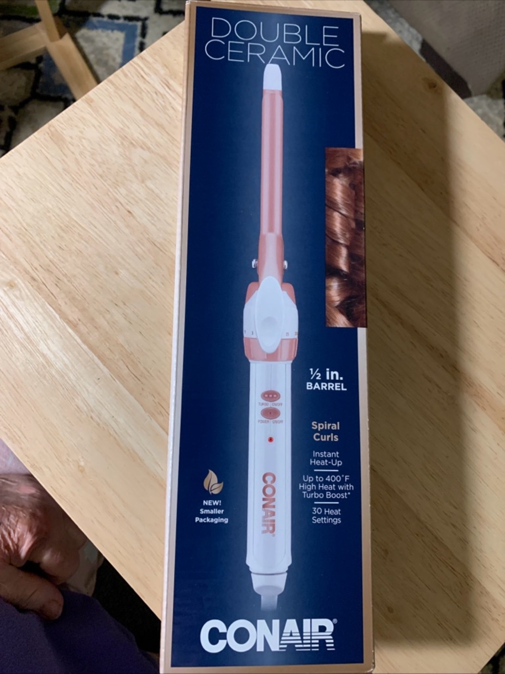 Conair Double Ceramic 1/2 Inch Barrel Curling Iron 30 Heat Settings Hair Salon